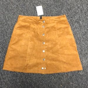 H&M Faux Seude High Waist Skirt